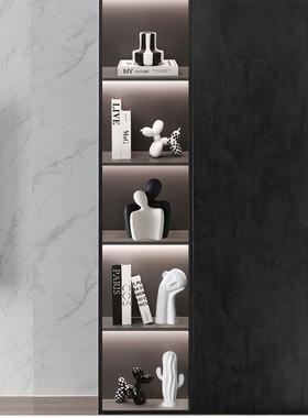 现代简约高级感软装酒柜装饰品摆件轻奢高档客厅电视餐边玻璃柜