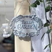 森得源铁艺挂牌花园入口门牌欧式 饰门口壁饰 欢迎牌挂饰居家客厅装