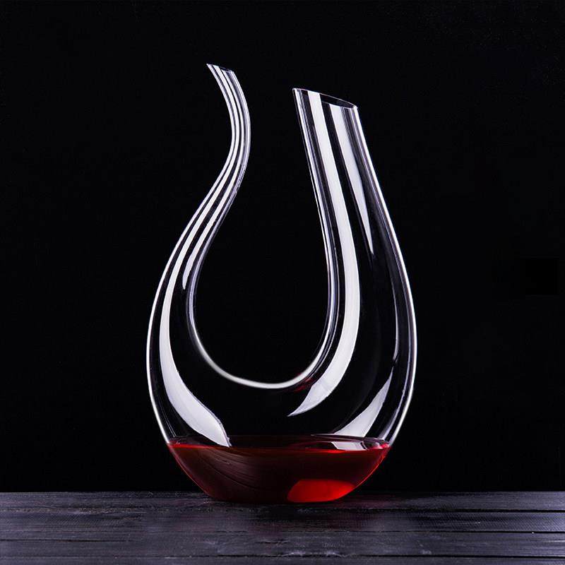 网红红酒醒酒器套装家用奢华高档欧式u型水晶创意个性快速醒酒壶