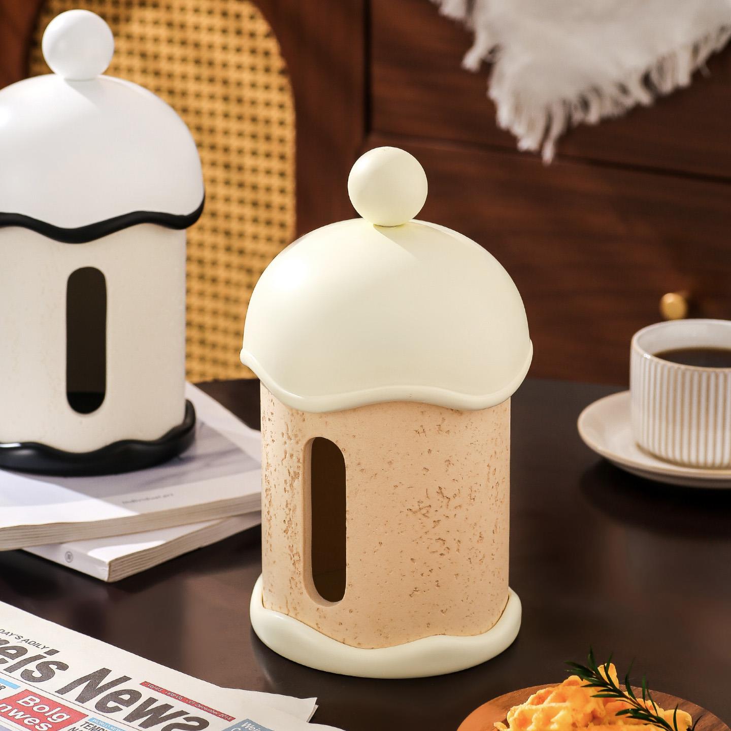 雪屋抽纸盒轻奢高级感家用客厅高档擦手纸抽盒桌面创意厕所纸巾盒