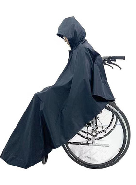 优质耐用加大加厚手动电动轮椅雨衣雨披配件S防水防风遮雨遮阳