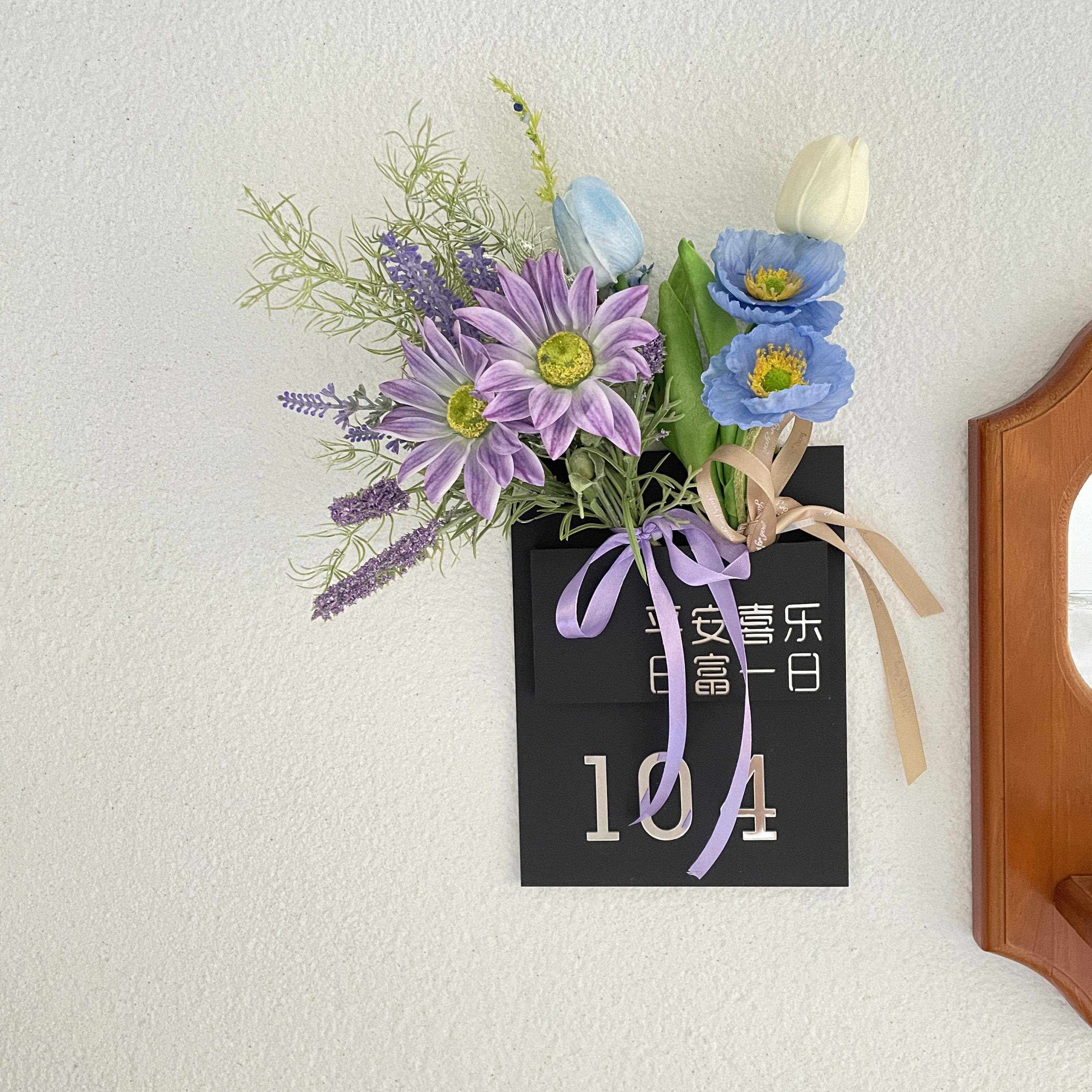 原创设计彷真小花束ins简约清新门牌花墙面装饰民宿软装假花摆设