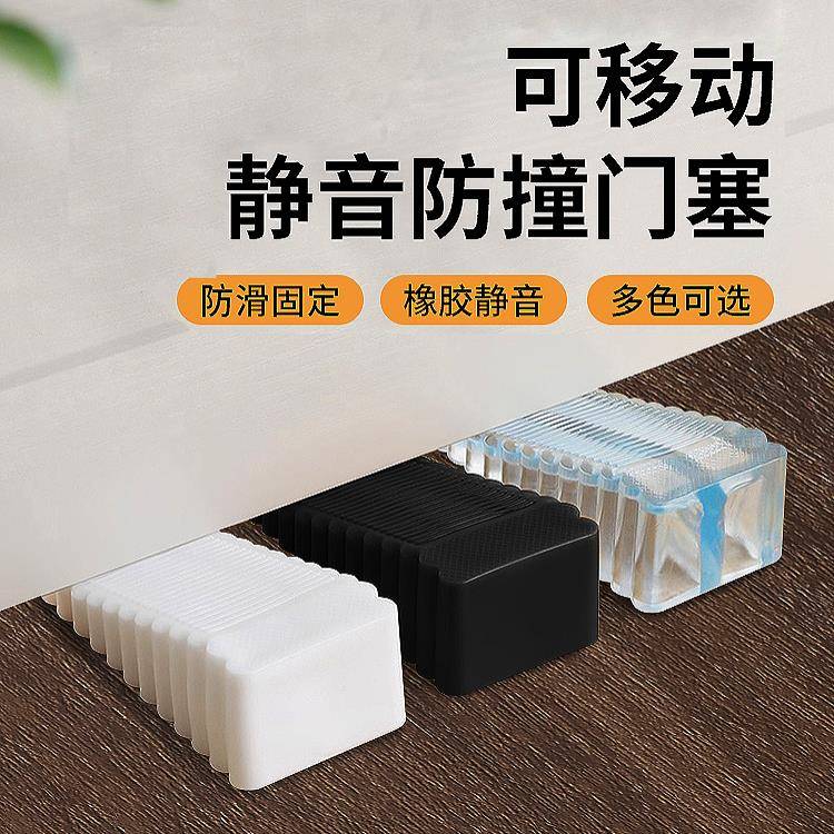 矽胶门阻防风防滑防撞门塞门楔子商户阻门器安全门固定门挡免打孔