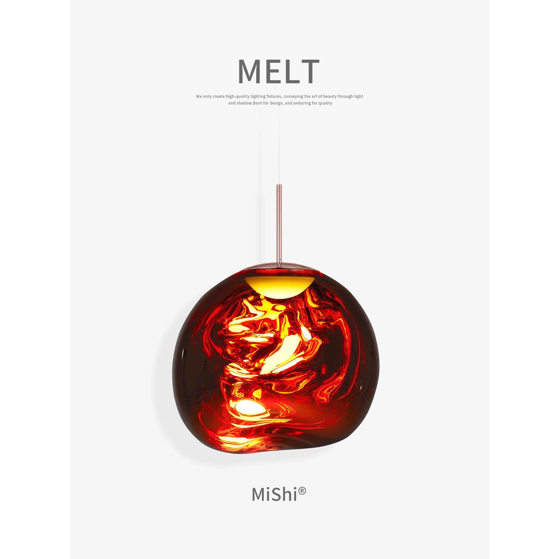 英国 Melt 熔岩吊灯设计师手工吹制高端别墅楼梯餐厅氛围感艺术灯