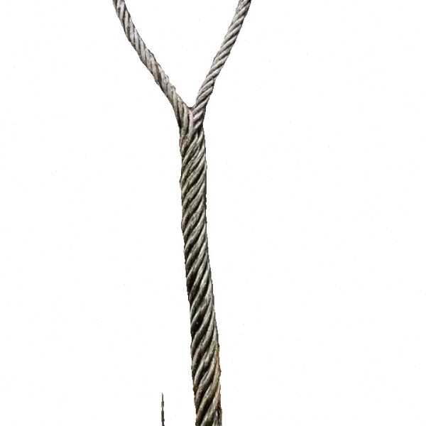 手工编头双扣钢丝绳起重吊装吊车吊索具插编头30公分行车油丝绳