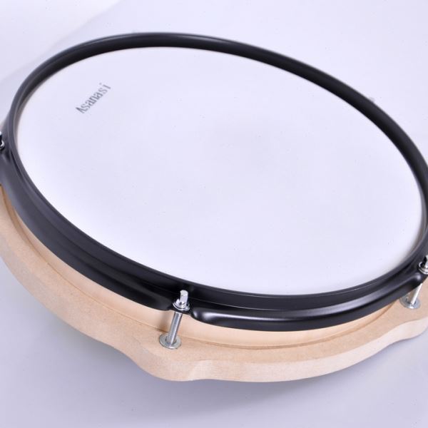 12寸仿真哑鼓面哑鼓垫哑鼓练习器打击乐鼓垫打击板可