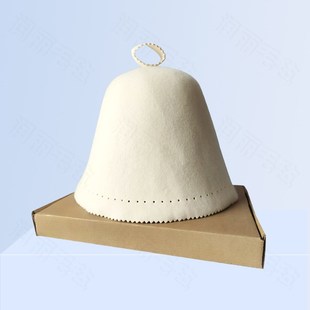 高档桑拿帽子现货天然细澳洲羊毛无拼接一体成型欧式吸水桑拿浴帽