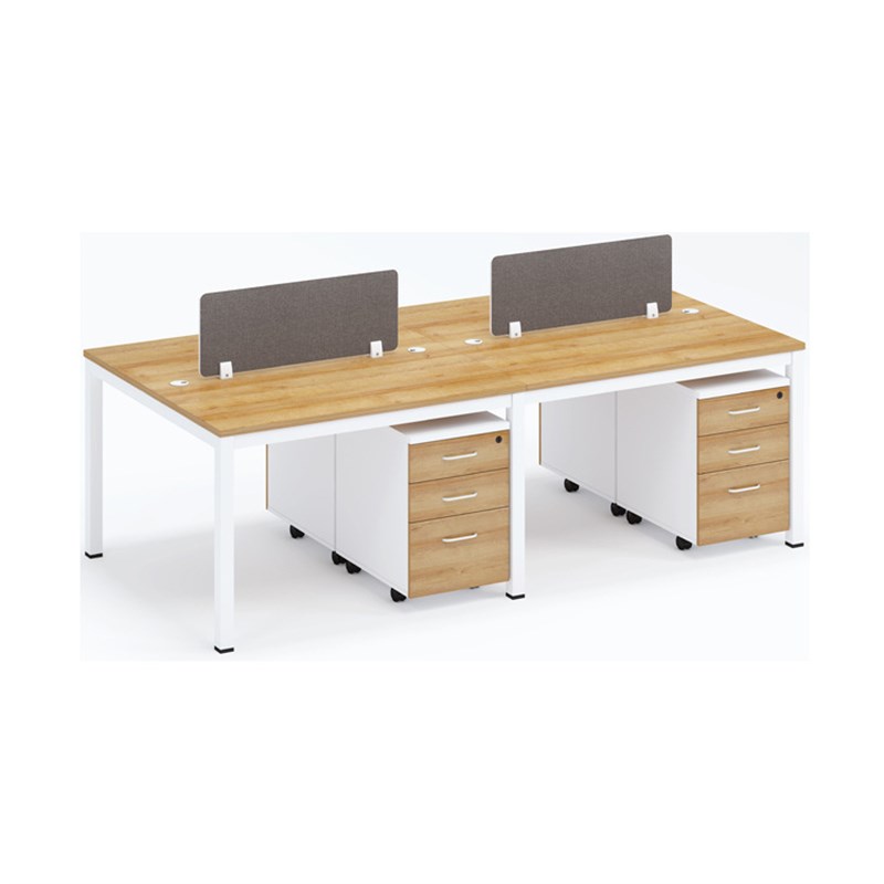 四人位办公桌简易双人工作台员工台式电脑桌组合卡位屏风家具