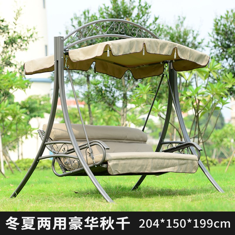 户外庭院防水防晒家用多人秋千室外花园摇椅别墅阳台网红双人吊椅