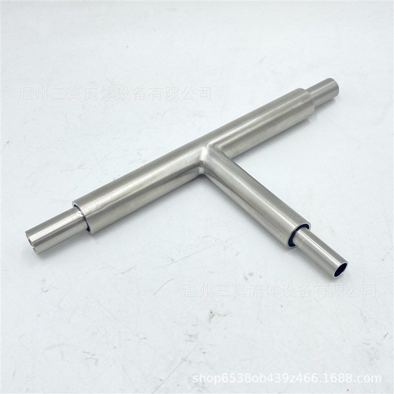 不锈钢EP双套管 双套三通弯头 电解抛光EP级 1/4 英寸/长度定 制