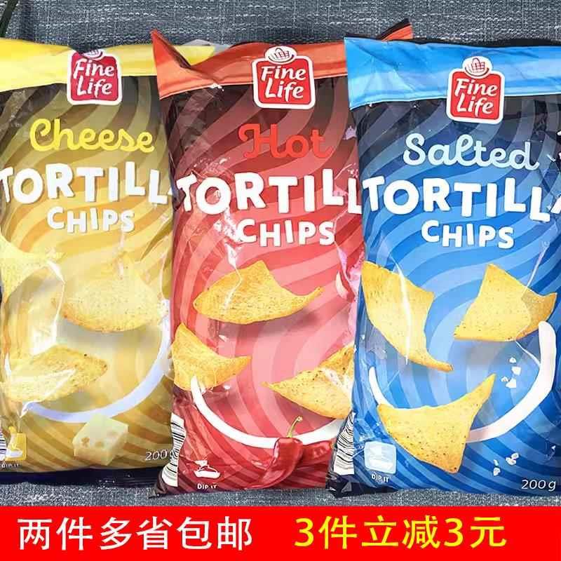 麦德龙比利时进口荟食FINE LIFE玉米片辣味原味奶酪味 200g