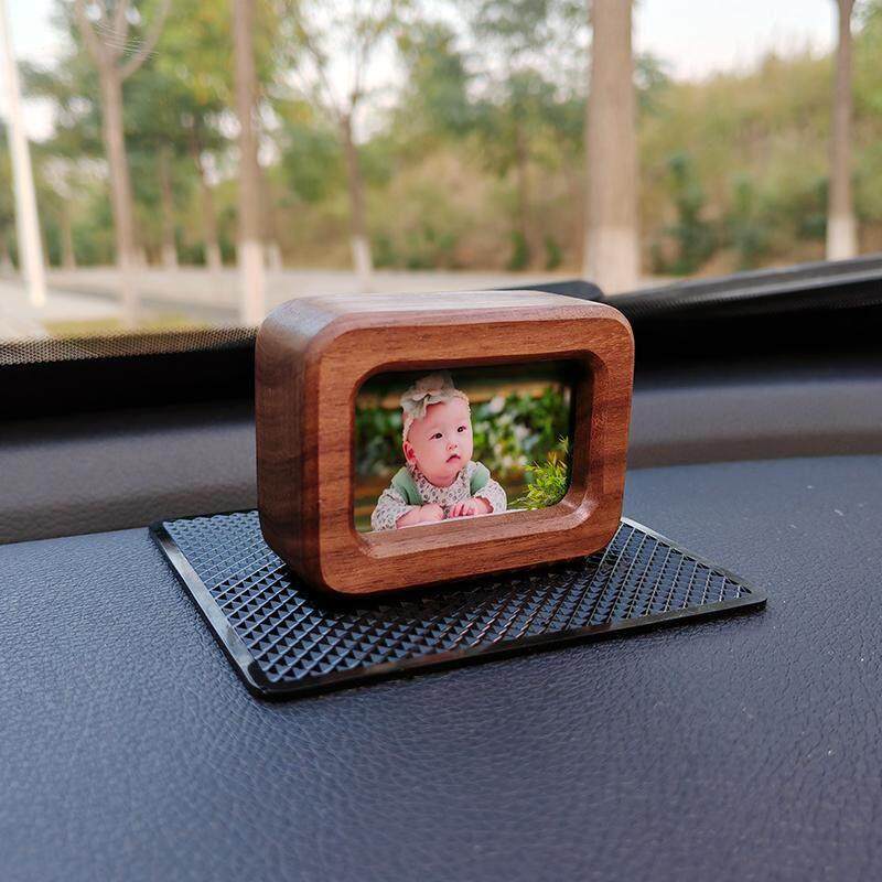 迷你像框汽车摆台礼物全家福照片打印定制中控台车载实木相框摆件