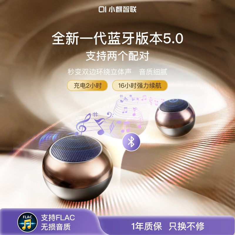 小麒新款蓝牙小音响家用迷你无线随身小音箱便携长续航车载户外