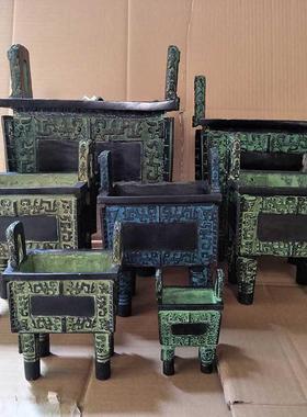 青铜器仿古摆件司母戊鼎 大方鼎铜香炉 九鼎家居装饰品 古玩