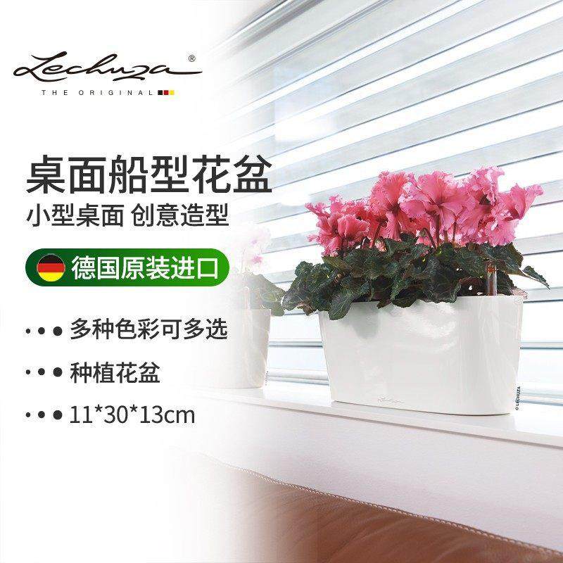 Lechuza德国进口花盆树脂家用绿植自动吸水桌面懒人创意delta 10
