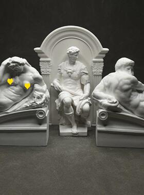 覆古罗马艺术人物雕塑石膏雕像漫射石书架书背艺术桌面酒柜装饰装