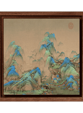 实木框名画画小摆台玄关柜酒柜摆件饰品书桌办公桌手工木礼品相框