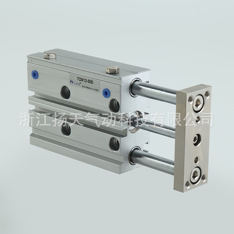 三轴三杆导杆气缸TCM12X10/20/25/40/60/75/100S薄型带磁柱滚珠轴