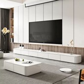 实木岩板落地电视柜轻奢感地柜现代简约客厅家用网红新款 地台