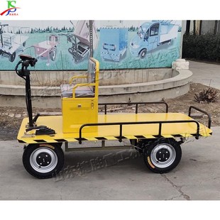 路桥工程铁路建设平板车 四轮电动搬运车 座驾式电动托运车