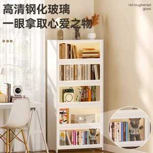 家用钢制书柜带门玻璃展示柜铁艺置物架铁皮柜子源头工厂一件