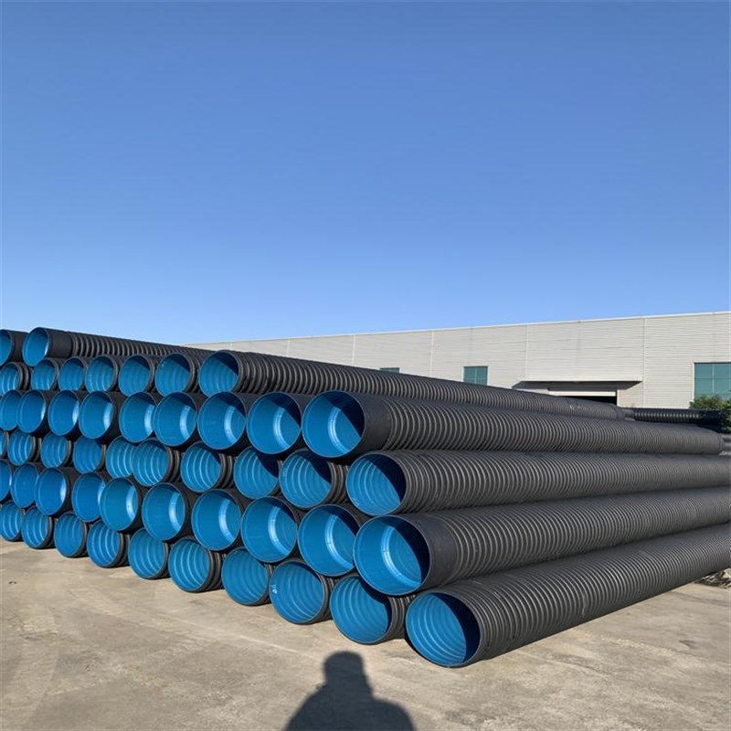 国标HDPE双壁波纹管 pe波纹排水排污管 高密度聚乙烯排污管DN500