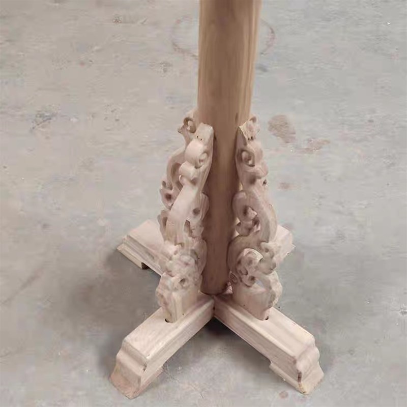 中式落地宫灯老榆木灯笼架白茬白胚白坯实木灯架古典路引立式台灯