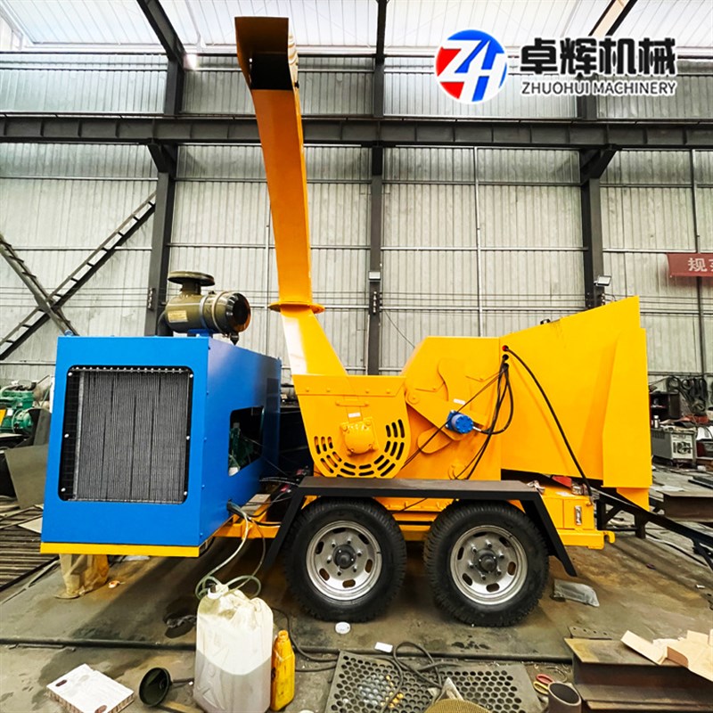 竹子木材粉碎机树枝边角料破碎机秸秆碎枝机大型木材粉碎设备