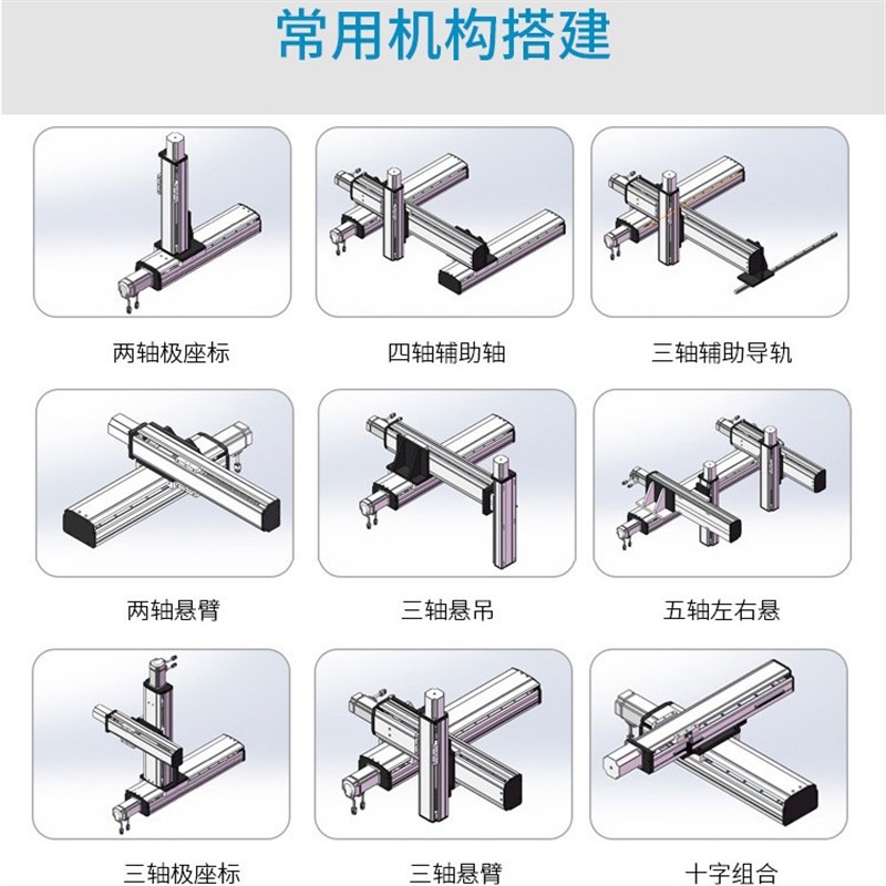 定制同步带丝杆工作台直线滑台XYZ轴喷涂点胶机械手线性导轨模组