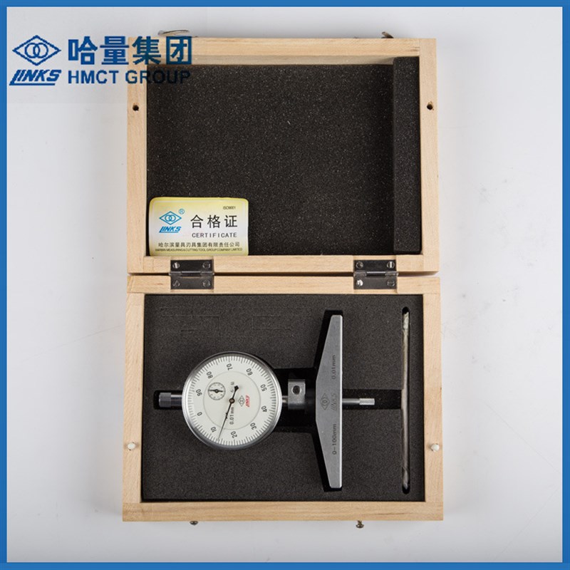哈量LINKS深度百分表0-100mm  哈量百分表