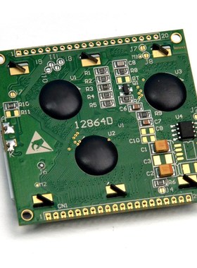 COB工业级小尺寸12864D点阵KS0108 54*50MM液晶屏模组LCD显示屏