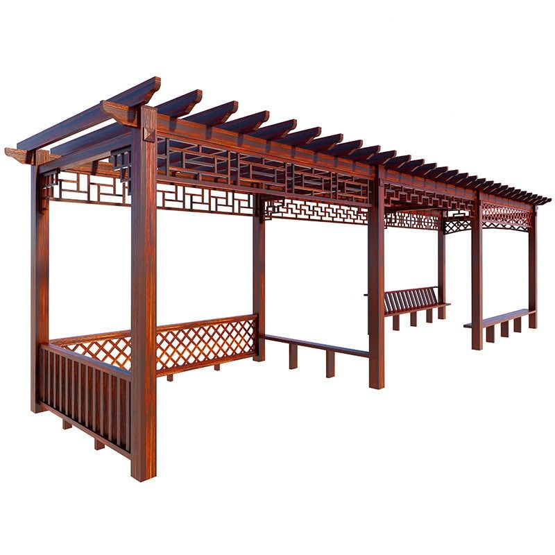 铝合金葡萄架户外庭院设计别墅花园防腐木天台凉亭花架阳台遮雨棚