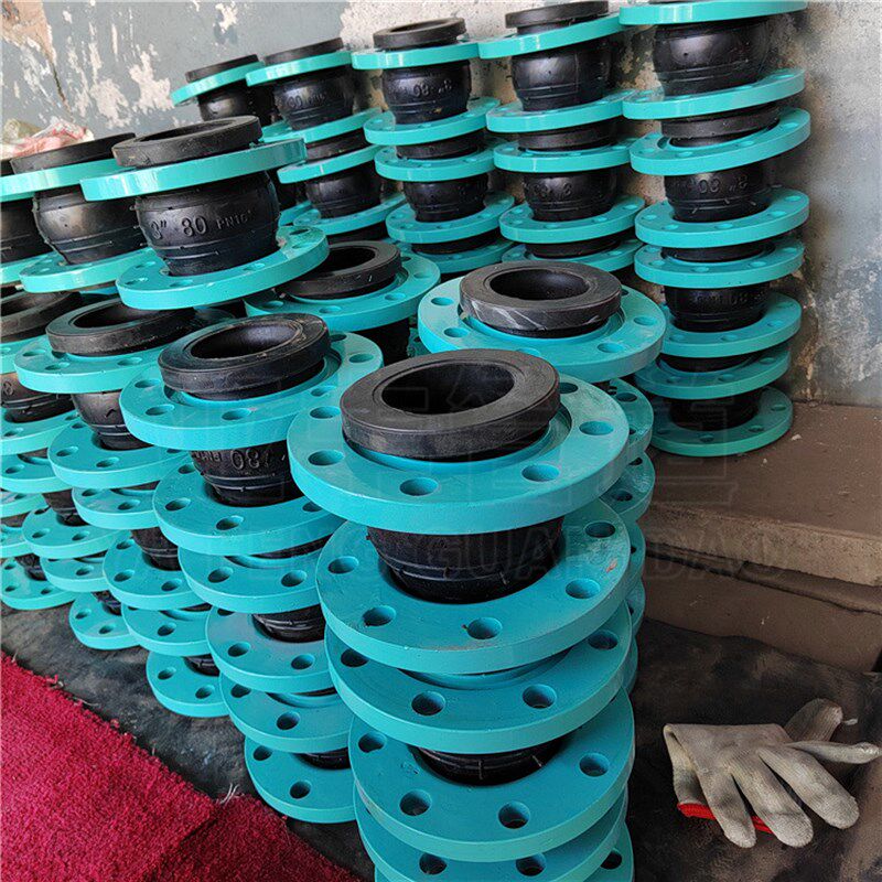 JGD法兰橡胶软连接 管道减震器避震喉 丝扣式DN25软接头空调管用