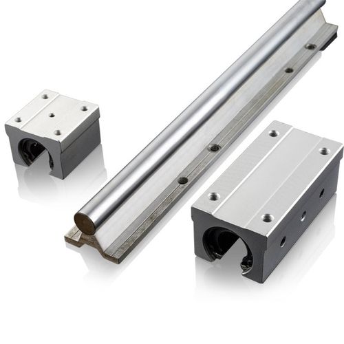 现货热卖带铝托底座SBR50导轨 铝合金低组高硬光轴圆柱直线导轨