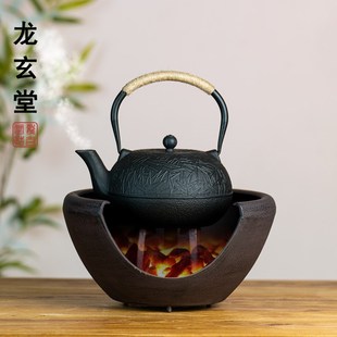 围炉煮茶家用室内炭火炉烤茶烧烤炉铸铁壶炉户外碳炉火钵煮茶炉