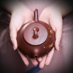 御壶茗香宜兴紫砂壶纯全手工名家原矿紫泥石瓢家用泡茶壶茶具套装