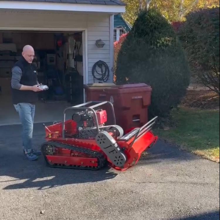 120CM履带式柴油除草机园林机械农用果园割草机智能遥控割草车