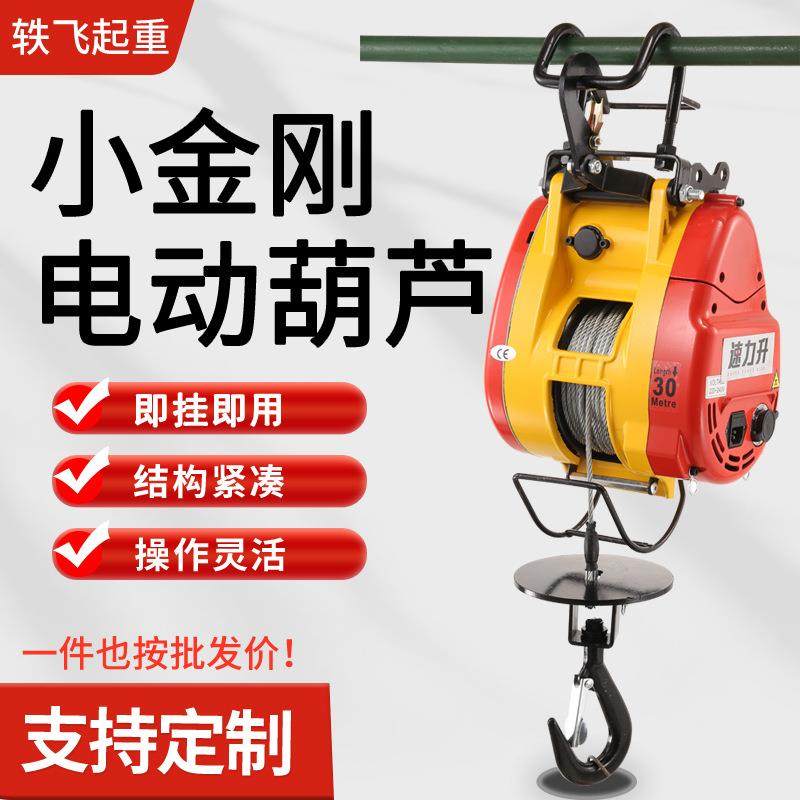 小金刚电动葫芦220v便携式小型钢丝绳电葫芦挂钩升降吊机