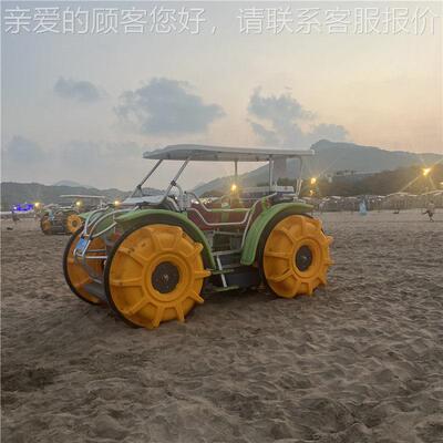 水陆两栖车景区游玩沙滩车水上电船4人位滚塑异形
