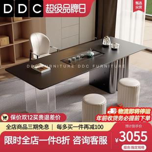 DDC亚克力岩板茶桌现代办公室茶台烧水壶一体客厅家用阳台茶几桌