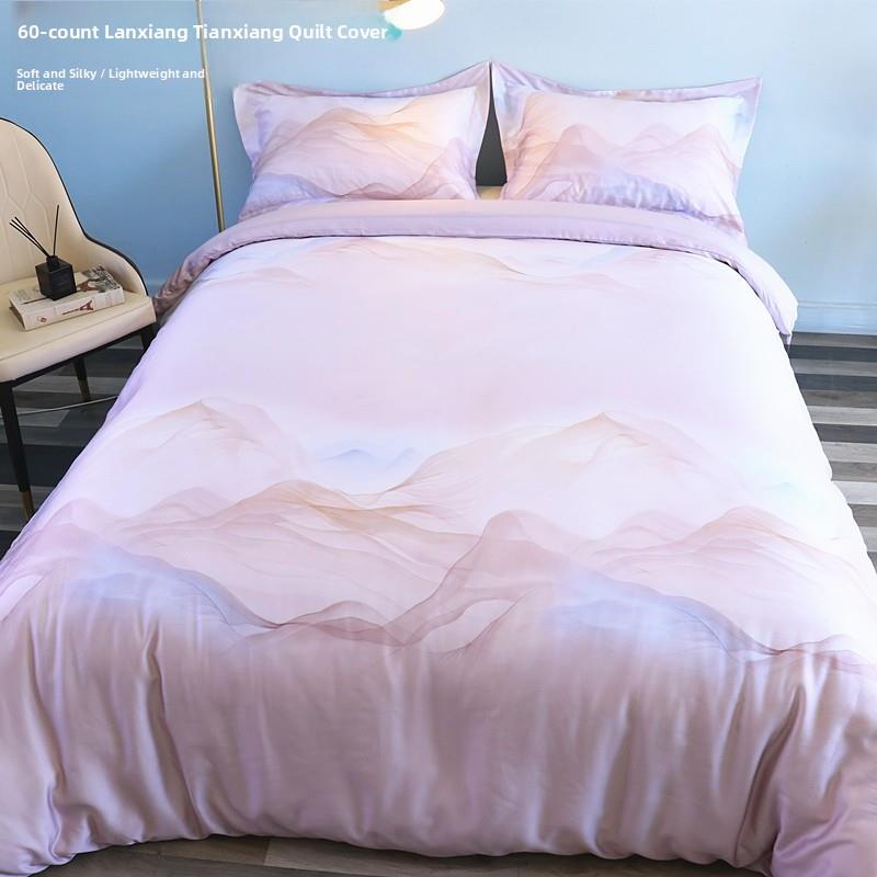 60计数天丝被套单张双200X230金太阳夏季丝绸冷冷莱赛尔被套