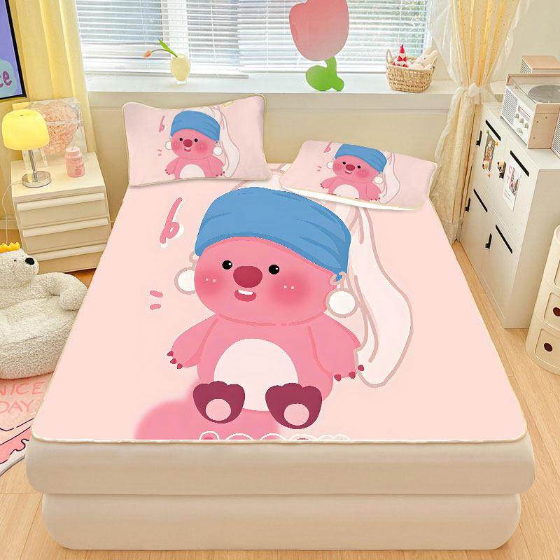 可爱loopy冰丝席三件套女寝室夏季凉感席面学生宿舍单人席子凉席