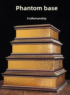 实木佛像底座观音财神莲花台佛像加高垫供底座木制长方形进贡台