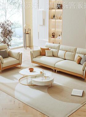 包邮头厅牛沙发简约现代XCZ154皮轻奢真皮沙发客小户型三人皮位拼