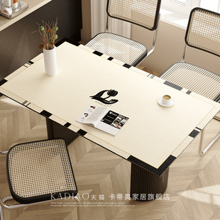 现代简约皮革桌垫长n方形餐桌布防水防油防烫隔热垫客厅家用茶几