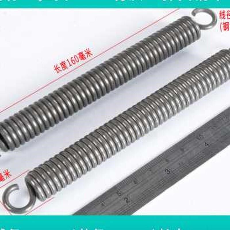 新品新品弹簧强i力拉簧带钩拉伸拉力回I位大粗弹黄摩V托站架钢丝3