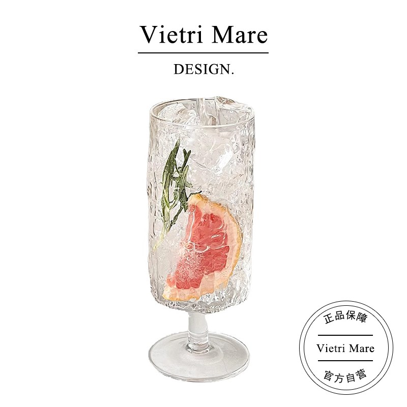 Vietri Mare玻璃杯欧式树纹高脚鸡J尾酒杯咖啡杯餐厅杯子丨洛厄尔