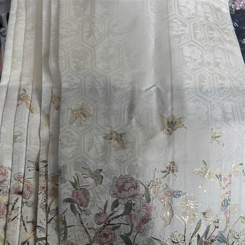 新款【花蝶】r织金仿妆花马面裙