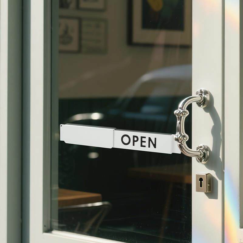 open closed挂牌 门店营业提示牌 店铺门N口营业中休息中门牌定制