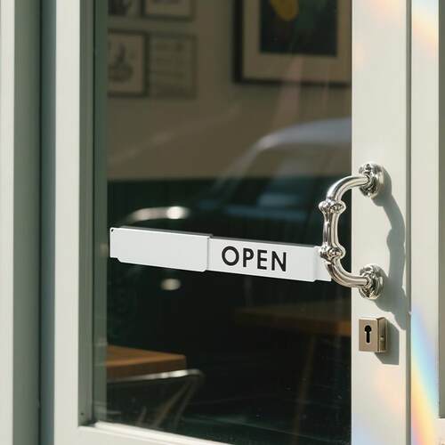 open closed挂牌 门店营业提示牌 店铺门N口营业中休息中门牌定制